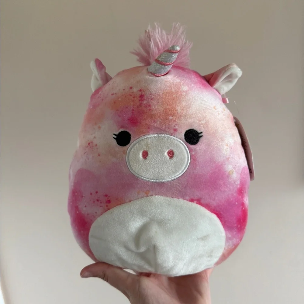 Squishmallows Pink and White Unicorn Plush